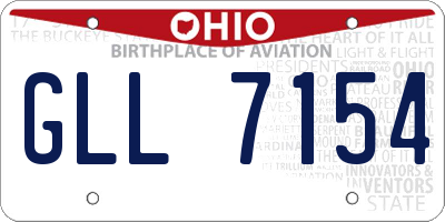 OH license plate GLL7154