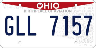 OH license plate GLL7157