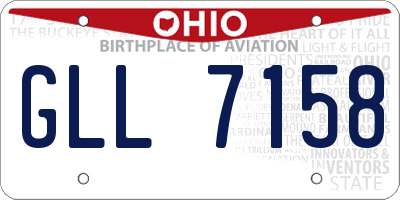 OH license plate GLL7158