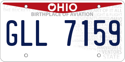 OH license plate GLL7159