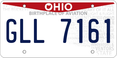 OH license plate GLL7161