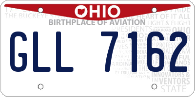 OH license plate GLL7162