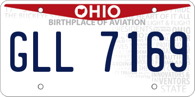 OH license plate GLL7169