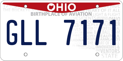 OH license plate GLL7171
