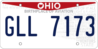 OH license plate GLL7173