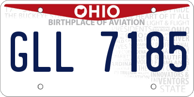 OH license plate GLL7185