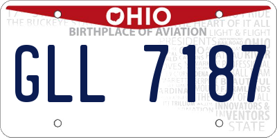 OH license plate GLL7187