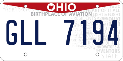 OH license plate GLL7194