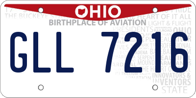 OH license plate GLL7216
