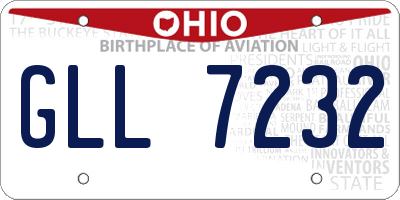 OH license plate GLL7232