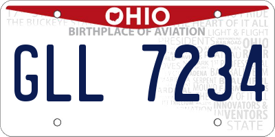 OH license plate GLL7234