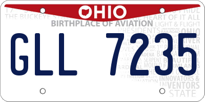 OH license plate GLL7235