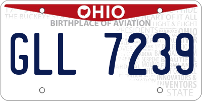 OH license plate GLL7239