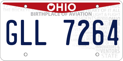 OH license plate GLL7264