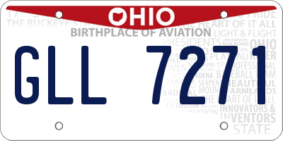 OH license plate GLL7271