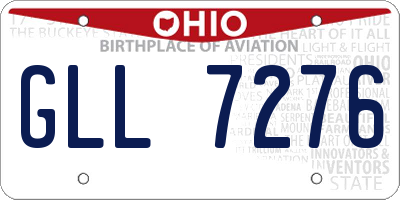OH license plate GLL7276