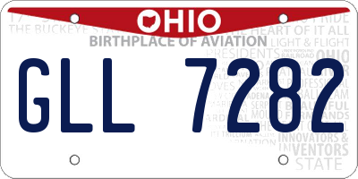 OH license plate GLL7282