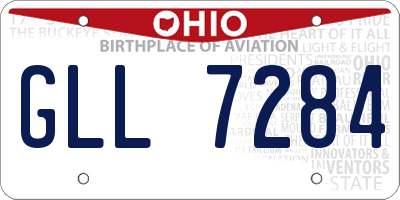 OH license plate GLL7284