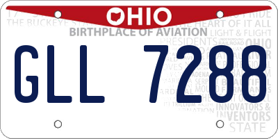 OH license plate GLL7288