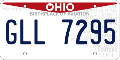 OH license plate GLL7295