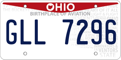 OH license plate GLL7296