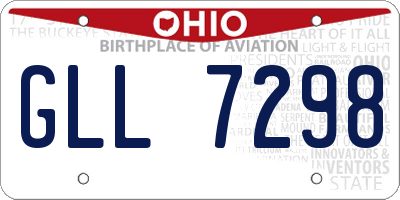 OH license plate GLL7298
