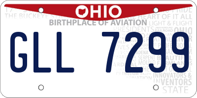 OH license plate GLL7299
