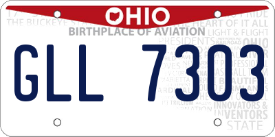 OH license plate GLL7303