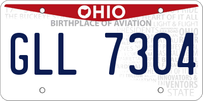 OH license plate GLL7304