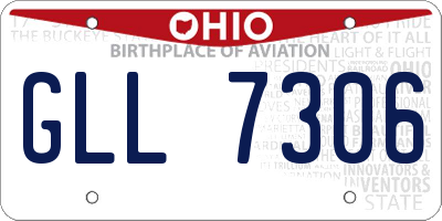 OH license plate GLL7306