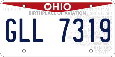 OH license plate GLL7319