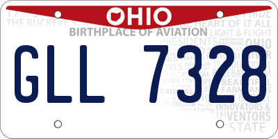OH license plate GLL7328