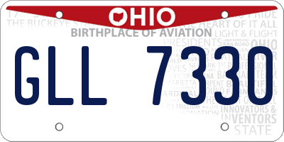 OH license plate GLL7330