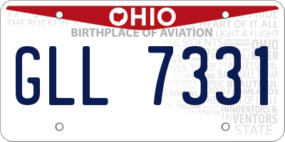 OH license plate GLL7331