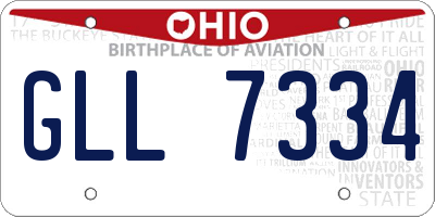 OH license plate GLL7334