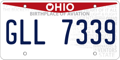 OH license plate GLL7339