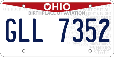 OH license plate GLL7352