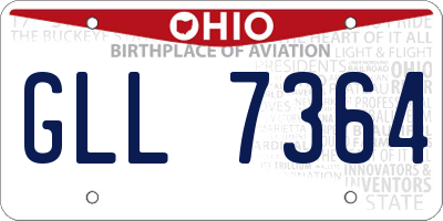 OH license plate GLL7364