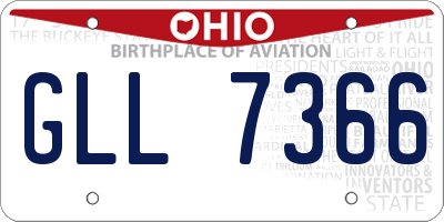 OH license plate GLL7366
