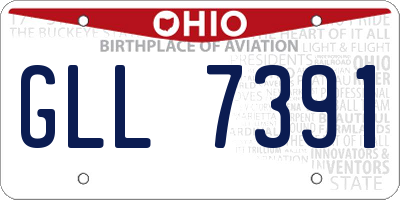 OH license plate GLL7391