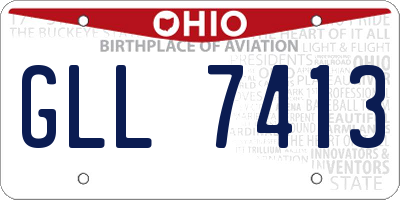 OH license plate GLL7413