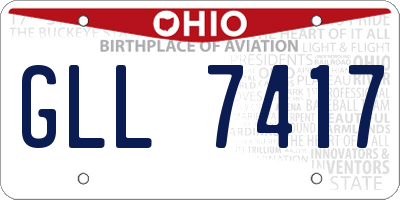 OH license plate GLL7417