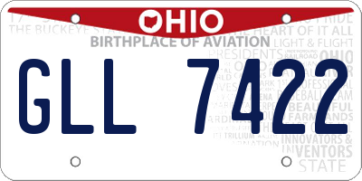 OH license plate GLL7422