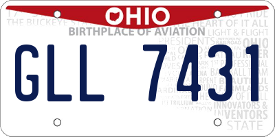 OH license plate GLL7431