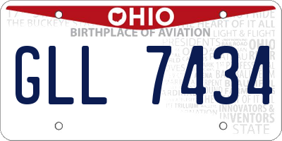OH license plate GLL7434