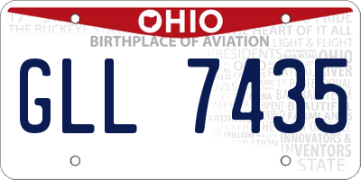 OH license plate GLL7435