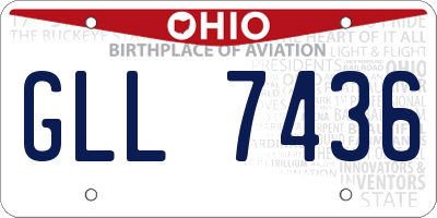 OH license plate GLL7436