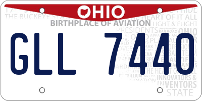 OH license plate GLL7440