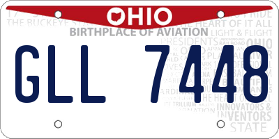 OH license plate GLL7448