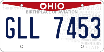 OH license plate GLL7453